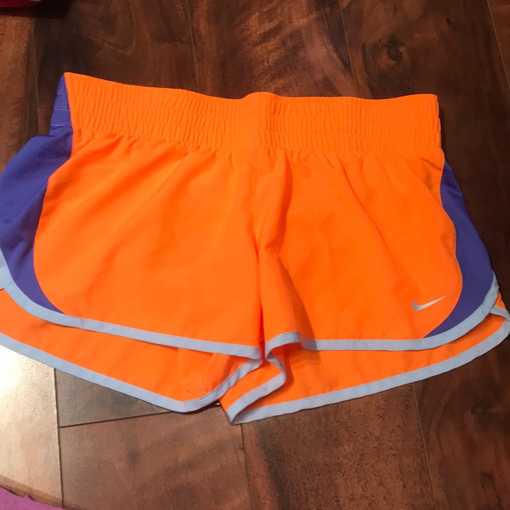 orange/blue nike shorts